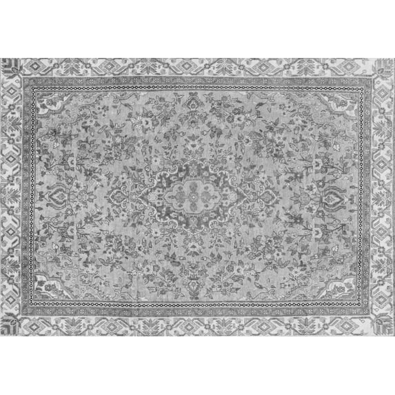 Ahgly Company Indoor Rectangle Abstract Gray Modern Area Rugs, 4' x 6'