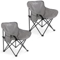 thumbnail image 1 of Silla Plegable para Camping Pesca Playa y Exteriores de Lona Impermebale Ligera Silla para Exterior Ergonomica con Estructura de Acero y Funda Transportadora Set de 2 Sillas (Gris), 1 of 5