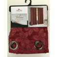thumbnail image 2 of Set of 2 Jolene Jacquard Curtain Panels with Grommets, 84" Long, Burgundy, 2 of 3