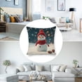 thumbnail image 3 of Cheerful Snowman Christmaslinen throw pillowcase decoration pillowcase gifting preferred 20x20 inch cushion cover 4 sets sofa pillowcase sofa bedroom living room car, 3 of 8