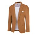 thumbnail image 2 of Yunclos Men's Classic Slim Fit Business Casual One Button Blazer, 2 of 4