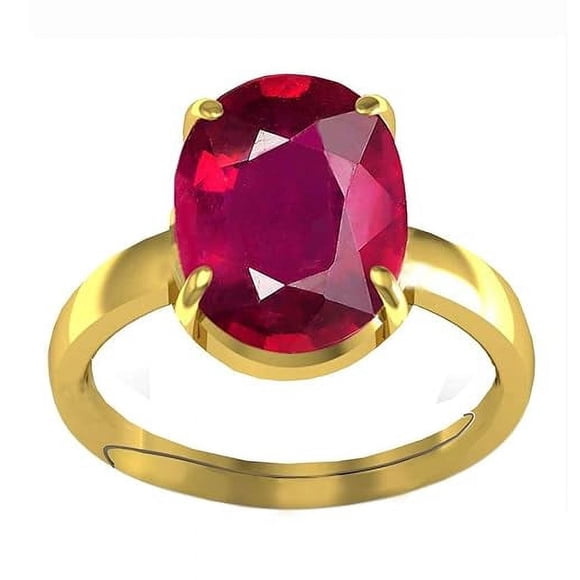 Natural 925 Sterling Silver Gold Plated Oval Cut ruby ring, July birthstone ring gemstone ring, proposal ring for women Wedding Gift Ring