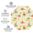 thumbnail image 3 of Vsdgher Colorful Cartoon Snail Leather Coasters for Drinks, Durable Drink Coasters 4 Set for Tabletop Protection, Luxurious Home Décor and Housewarming Gift-Octagon, 3 of 6