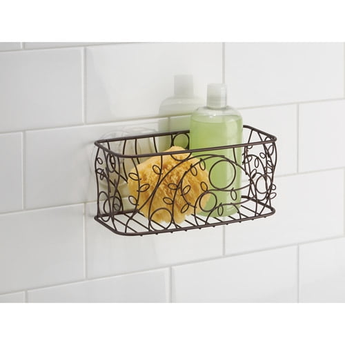 InterDesign Twigz Bronze Suction Corner Shower Basket Bath Caddy