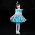 thumbnail image 4 of Enchanting Girls Sparkly Sequin Performance Dress, Sleeveless Crewneck Evening Gown with Tulle Tutu for Dance Shows, Stage Events and Birthday Parties, 4 of 4