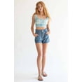 thumbnail image 4 of Ragstock Button Front Seamed Paper Bag Denim Shorts, 4 of 4