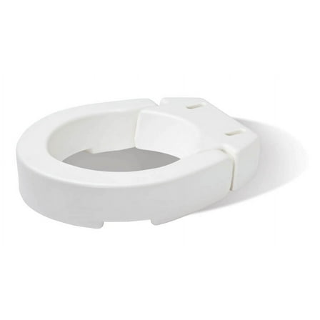 Carex Adjustable Hinged Toilet Seat Riser, Fits Standard Toilets, Adds 3.5" Height, 300 lb Capacity