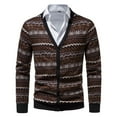 thumbnail image 1 of Mens SpringSummer Thin Printed Large Pocket Knit Cardigan Sweater Jacket, 1 of 6