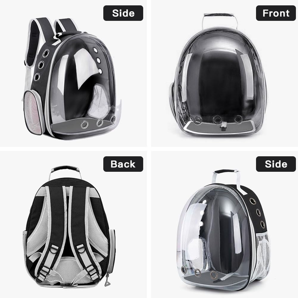 Cat Carrier Backpack, Breathable Pet Backpack Carrier for Pets and Small Dogs,Airline-Approved, Clear Cat Backpack for Travel, Hiking, Walking & Outdoor Use (Yellow)