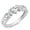 Clear, variant on Sterling Silver White Synthetic Opal CZ Heart Filigree Swirl Ring Size 9