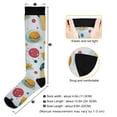 thumbnail image 3 of FORMRS Womens Knee High Socks Casual Long Thick Travel Daily Wear, 2 Pairs, Bubbles Hamburger, 3 of 6