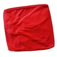 thumbnail image 4 of Rongfmy High Stretch Velvet Square Ottoman Cover Elastic Bottom for Living Room Washable Red, 4 of 9