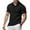 Black, variant on Coorders Mens Polo Tops Short Sleeve, V Neck Summer T Shirts Casual Slim Fit Ribbed Textured Golf Shirts, Khaki, L