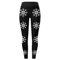 thumbnail image 4 of MKLEKYY Leggings navideños con estampado de copos de nieve para mujer, pantalones de yoga para fitness y deportes., 4 of 4