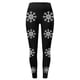 thumbnail image 4 of MKLEKYY Leggings navideños con estampado de copos de nieve para mujer, pantalones de yoga para fitness y deportes., 4 of 4
