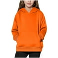 thumbnail image 2 of UAMVSH Fashion Hoodies for Girls Fashion Kids Oversized Hooded Sweatshirts School Holiday Casual Winter Trendy Boys Clothes(5-6 Years,Orange), 2 of 7