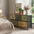 thumbnail image 3 of CONCETTA Dresser 5 Fabric Storage Drawer Dresser, TV Stand, Chest of Drawers for Bedroom, Closet, Entryway, Living Room, Floral Color, 3 of 8