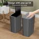 thumbnail image 2 of 3 Botes de Basura de Plástico,Cubo de Basura Impermeable, Cubeta de Basura de Baño,Bote de Basura con Tapa, Capacidad de 10 L,Para Recámara, Cocina, Sala de,Baño. (Negro), 2 of 7