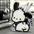 thumbnail image 2 of Portalápices de acrílico transparente Pochacco, accesorio de almacenamiento de escritorio, gran capacidad, diseño de dibujos animados de anime para estudiantes, femenino, 2 of 6