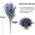 thumbnail image 4 of 8 Bundles Lavender Flowers for Outdoor Decor, UV Fade Resistant Artificial Plants, Greenery Shrubs for Garden Patio Porch Hanging Pot Indoor Outside Window Box Decorations, 4 of 4