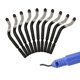 thumbnail image 1 of ER 12 piezas de herramienta de desbarbado manual de mano, herramienta de pieza de reparación, 1 herramienta de desbarbado + 11 piezas de cuchillas de repuesto de desbarbado rotativas de 360 ​​grados, removedor de rebabas oso de fresa Electrónica, 1 of 5