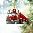 thumbnail image 3 of 2025 Update Christmas Tree Hanging Ornaments,Gifts for Car Lovers,Acrylic Bus Decor for Christmas Tree Decoration Pendants,2D Truck Christmas Tree Decorations for Home Hoilday, 3 of 3