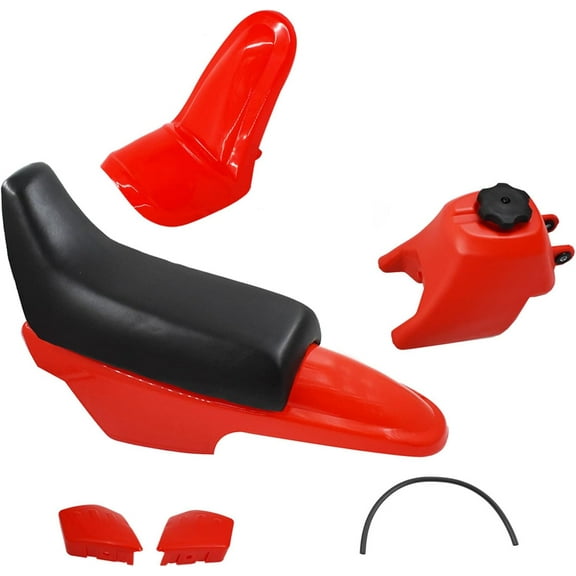 Genrics Plastic Fender Body Seat Gas Tank Kit Replacement for Yamaha PW50 PY50 Red