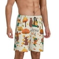 thumbnail image 2 of Easygdp Autumn In The Forest Men's Short Pajama Pants, Sleep Shorts, Household Pants, Casual Pants with Pockets - Large, 2 of 9