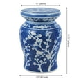 thumbnail image 5 of JONATHAN Y Cherry Blossom 17.75" Ceramic Garden Stool, Blue/White, 5 of 8