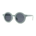 thumbnail image 3 of Lunettes de Soleil Rétro pour Enfants, Taille Enfant, Plastique Épais, Lentille Ronde Ronde, Bleu Clair Noir, 3 of 4