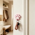 thumbnail image 6 of Wooden Paw Print Wall Hook, Decorative Dog Leash Stand Hanger with Metal Hook, Rustic Pet Supplies Organizer for Entryway, Cute Gift for Dog Lovers​, Pink, 6 of 6