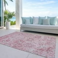 thumbnail image 6 of Addison Rugs Chantille Indoor/Outdoor Traditional Damask Pink Washable Rectangle Rug, 5' x 7'6", 6 of 6
