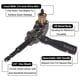 thumbnail image 3 of Right Angle Drill Attachment, All Metal Body 90 Degree Drill Adapter with Detachable Handle, Drill Bit Corner Adapter, 3 of 5