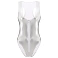 thumbnail image 3 of CHICTRY Womens Metallic Shiny Bathing Suit Front Zipper One Piece Swimsuits, 3 of 7