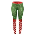 thumbnail image 4 of Fiaer Christmas Leggings for Women Slim Fit Xmas Pants Funny Graphic Fashion Stretchy Comfy Breathable Tights Trousers Green L, 4 of 6