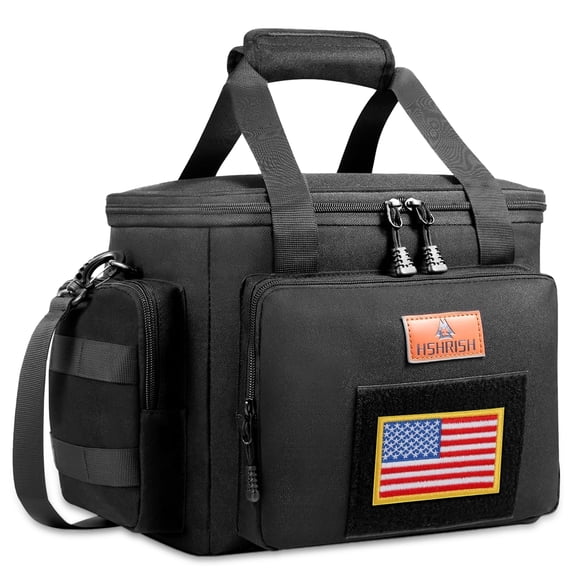 Tactical Large Lunch Box for Men, Heavy Duty Insulated Lunch Bag for Work, Leakproof Lunch Cooler Bag with Shoulder Strap Lunch Pail for Shifts Camping Outdoor Day Trip (12L)