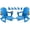 Blue, variant on Adirondack Rocking Chairs Set of 2, Foldable All-Weather HDPE Patio Rockers with Retractable Ottoman & Cup Holder, Outdoor Chairs for Porch Backyard Pool Garden Balcony, Blue
