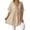 Khaki, variant on XYAIYT Plus Size Women's Loose Skirt Top Cinched Waist Pleated Blouse Casual V-neck Short Sleeve Tunics Top