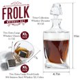 thumbnail image 4 of Whiskey Stones Gift Set For Men & Women - Decanter, 2 Twisted Glasses, 2 Xl Stainless Steel, Cubes, 2 Coasters, Silicone-Tipped Tongs & Freezer Pouch In Pinewood Box, 4 of 7