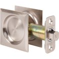 thumbnail image 3 of Contemporary Square Pocket Door Lock, Passage (Hall/Closet) Latch, 2-3/8" Backset, RCL, Satin Nickel by Stone Harbor Hardware, 3 of 3