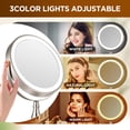 thumbnail image 4 of Espejo de maquillaje DASLAVA 30X con luz, 3 colores, giro de 360°, 4 of 7
