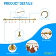 thumbnail image 4 of SRYBLT Handmade Brass Pot Pan Hanger - 30.0" Wall Mounted Rack with 8 S-Shaped Hooks (Sectional Design), 4 of 7