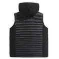 thumbnail image 5 of Mens Puffer Vest Outerwear Coats Winter Warm Down Puffy Vests Lightweight Sleeveless Padded Jacket with Sherpa Hooded Black XL, 5 of 7