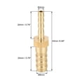 thumbnail image 2 of Unique Bargains 6mm to 4mm Hose ID Brass Reducer Barb Hose Fitting Straight Connector Coupler Tubing Adapter 1pcs 8mm x 4mm, 2 of 3