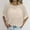 Beige, variant on Oplxuo Womens Summer Scoop Neck Short Sleeve Sweater Casual Crochet Hollow Out Knit Tops Pullover Shirts Beach Coverup