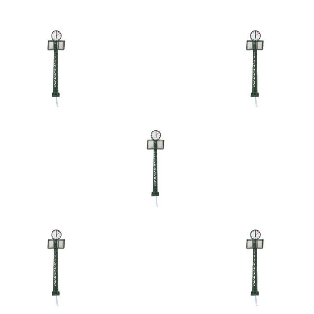 Justharion Platform Clock Lamps DIY Material Miniature Lamppost Station Building Layout Post Street Lights Home Decorations Toys Type6 5Set