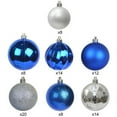 thumbnail image 5 of Jeco 84 Pack Silver and Blue Christmas Ornament Set, 5 of 5