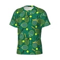 thumbnail image 5 of Vsdgher Tennis Rackets and Balls Print Men's Dry Fit Mesh Athletic Shirts Moisture Wicking Tennis T-Shirt Tops, 5 of 9