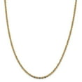 thumbnail image 6 of 14K Rhodium Plated Yellow Gold 2.75mm Tri-color Pav Valentine Chain 18 Inch, 6 of 6