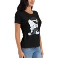thumbnail image 3 of Shadow Milk Cookie Ladies Summer Print Fashion T-Shirt, 3 of 7